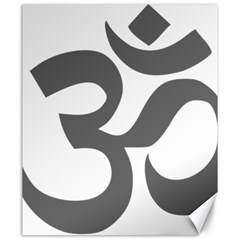 Hindu Om Symbol (dark Gray)  Canvas 20  X 24   by abbeyz71
