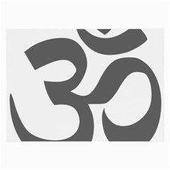 Hindu Om Symbol (dark Gray)  Large Glasses Cloth (2-side) by abbeyz71