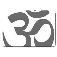 Hindu Om Symbol (dark Gray)  Large Doormat  by abbeyz71