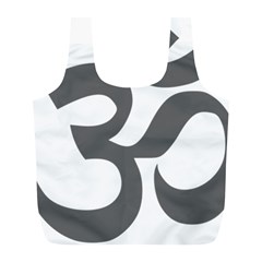 Hindu Om Symbol (dark Gray)  Full Print Recycle Bags (l)  by abbeyz71