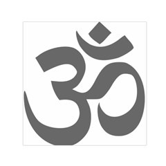 Hindu Om Symbol (dark Gray)  Small Satin Scarf (square) by abbeyz71