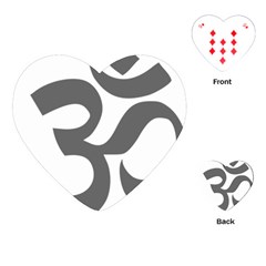 Hindu Om Symbol (dark Gray)  Playing Cards (heart)  by abbeyz71