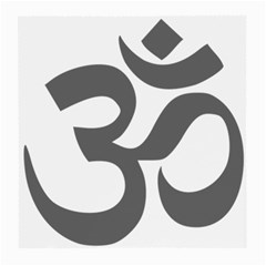 Hindu Om Symbol (dark Gray)  Medium Glasses Cloth (2-side) by abbeyz71