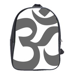 Hindu Om Symbol (dark Gray)  School Bags (xl)  by abbeyz71