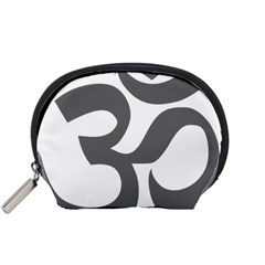 Hindu Om Symbol (dark Gray)  Accessory Pouches (small)  by abbeyz71