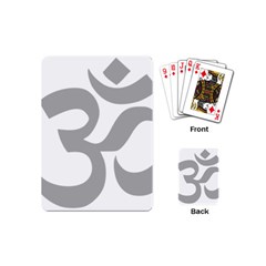 Hindu Om Symbol (light Gray) Playing Cards (mini)  by abbeyz71