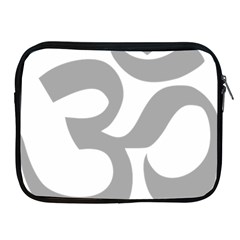 Hindu Om Symbol (light Gray) Apple Ipad 2/3/4 Zipper Cases by abbeyz71