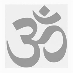 Hindu Om Symbol (light Gray) Medium Glasses Cloth (2-side) by abbeyz71