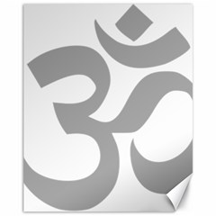 Hindu Om Symbol (light Gray) Canvas 11  X 14   by abbeyz71