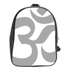 Hindu Om Symbol (light Gray) School Bags (xl)  by abbeyz71