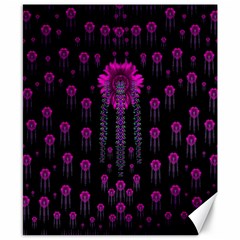Wonderful Jungle Flowers In The Dark Canvas 8  X 10  by pepitasart
