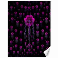 Wonderful Jungle Flowers In The Dark Canvas 36  X 48   by pepitasart