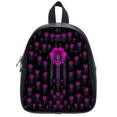 Wonderful Jungle Flowers In The Dark School Bags (small)  by pepitasart