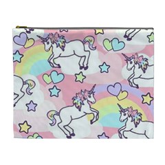 Unicorn Rainbow Cosmetic Bag (xl) by Nexatart