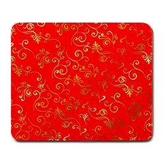 Golden Swrils Pattern Background Large Mousepads by Nexatart