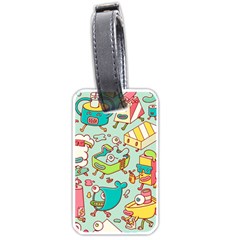 Summer Up Pattern Luggage Tags (one Side)  by Nexatart