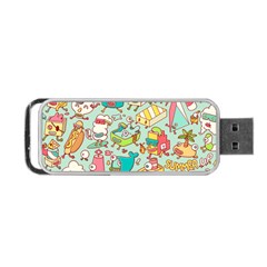 Summer Up Pattern Portable Usb Flash (one Side)