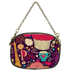 Cute Colorful Doodles Colorful Cute Doodle Paris Chain Purses (one Side)  by Nexatart