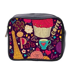 Cute Colorful Doodles Colorful Cute Doodle Paris Mini Toiletries Bag 2-side by Nexatart