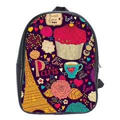 Cute Colorful Doodles Colorful Cute Doodle Paris School Bags (xl)  by Nexatart