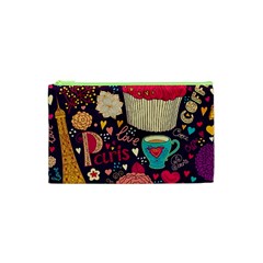 Cute Colorful Doodles Colorful Cute Doodle Paris Cosmetic Bag (xs) by Nexatart