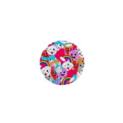 Cute Cartoon Pattern 1  Mini Buttons by Nexatart