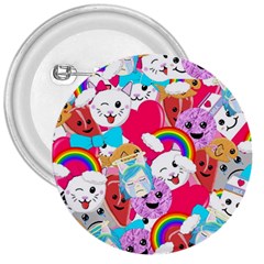 Cute Cartoon Pattern 3  Buttons by Nexatart