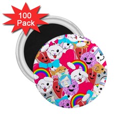 Cute Cartoon Pattern 2 25  Magnets (100 Pack)  by Nexatart