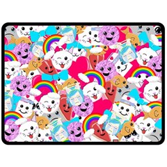 Cute Cartoon Pattern Double Sided Fleece Blanket (large)  by Nexatart