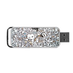 Cute Doodles Portable Usb Flash (one Side) by Nexatart