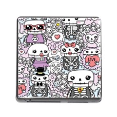 Kawaii Graffiti And Cute Doodles Memory Card Reader (square) by Nexatart