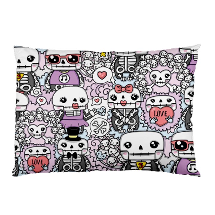 Kawaii Graffiti And Cute Doodles Pillow Case (Two Sides)