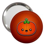 Simple Orange Pumpkin Cute Halloween 3  Handbag Mirrors Front