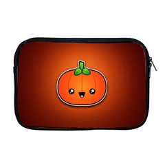 Simple Orange Pumpkin Cute Halloween Apple Macbook Pro 17  Zipper Case by Nexatart