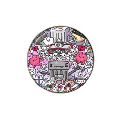 0 Sad War Kawaii Doodle Hat Clip Ball Marker (4 pack)