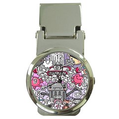 0 Sad War Kawaii Doodle Money Clip Watches