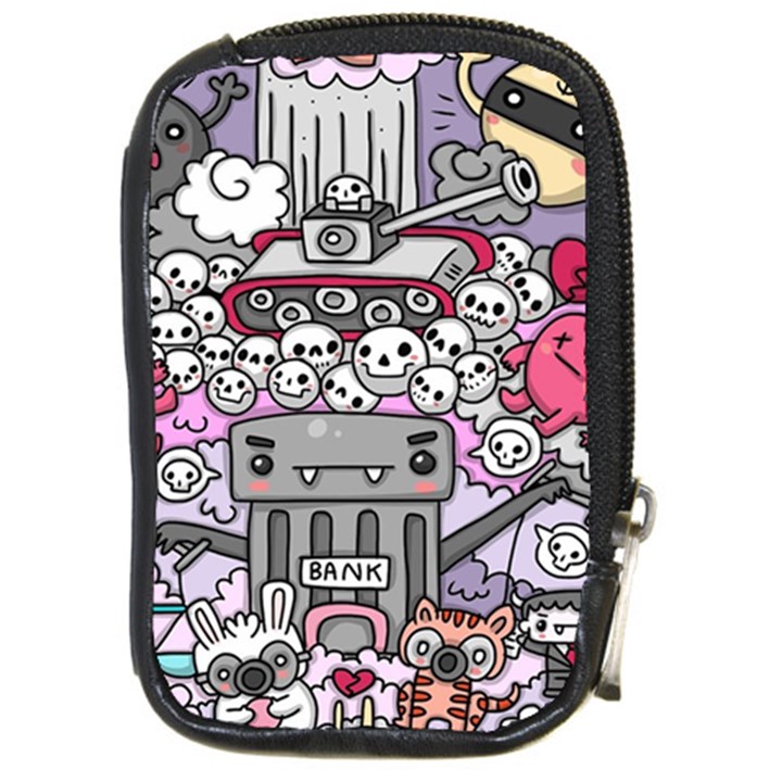 0 Sad War Kawaii Doodle Compact Camera Cases