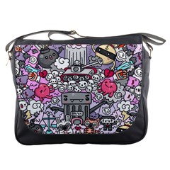 0 Sad War Kawaii Doodle Messenger Bags