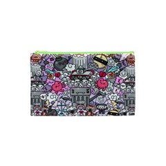 0 Sad War Kawaii Doodle Cosmetic Bag (xs) by Nexatart