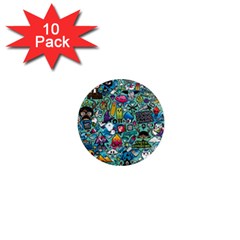 Colorful Drawings Pattern 1  Mini Magnet (10 Pack)  by Nexatart