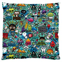 Colorful Drawings Pattern Standard Flano Cushion Case (one Side)