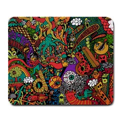 Monsters Colorful Doodle Large Mousepads by Nexatart