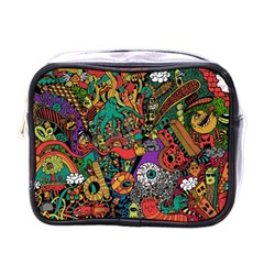 Monsters Colorful Doodle Mini Toiletries Bags by Nexatart