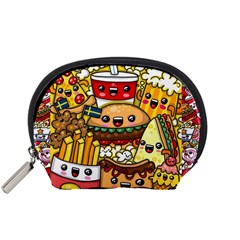 Cute Food Wallpaper Picture Accessory Pouches (small)  by Nexatart