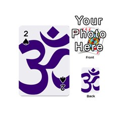 Hindu Om Symbol (purple) Playing Cards 54 (mini)  by abbeyz71