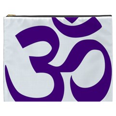 Hindu Om Symbol (purple) Cosmetic Bag (xxxl)  by abbeyz71