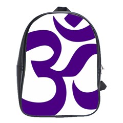Hindu Om Symbol (purple) School Bags (xl)  by abbeyz71