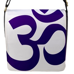 Hindu Om Symbol (purple) Flap Messenger Bag (s) by abbeyz71