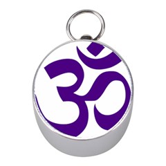 Hindu Om Symbol (purple) Mini Silver Compasses by abbeyz71