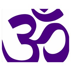 Hindu Om Symbol (purple) Double Sided Flano Blanket (medium)  by abbeyz71